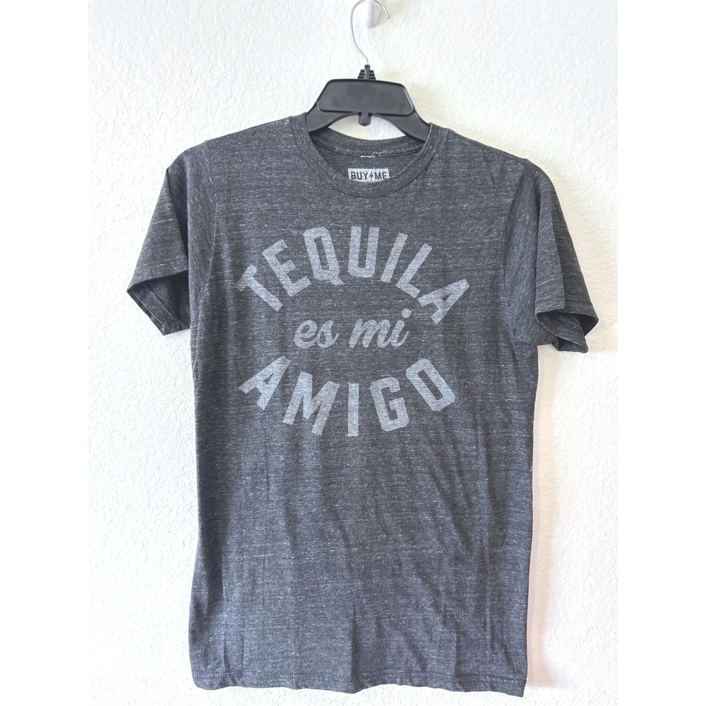 Tequila Es Mi Amigo‎ Buy Me Brunch Graphic T-Shirt Gray Heather SZ M